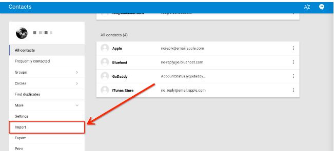 Import Contacts from Gmail