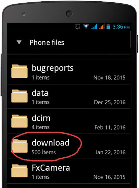 Android Download File Location