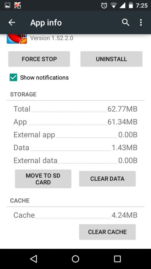 clean app cache android