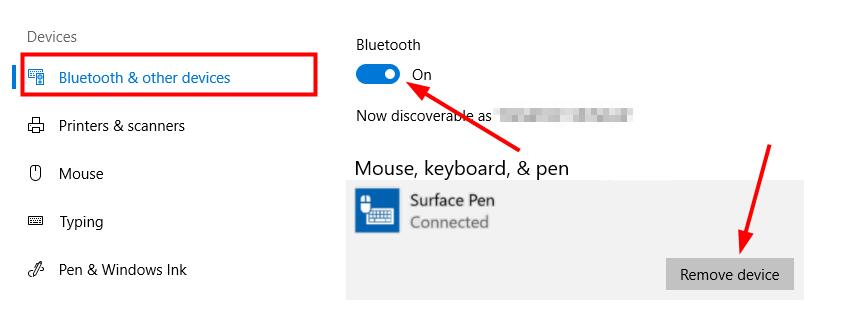 Pair the pen correctly with your device