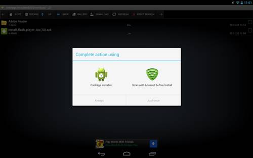 Install Android Flash Player