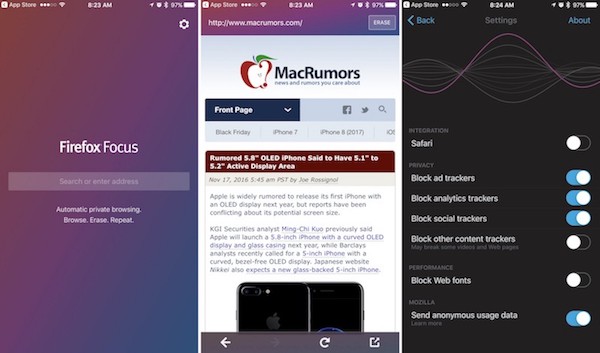 firefox focus iphone