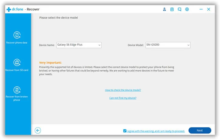 Auswahl der Android-Datenextraktion