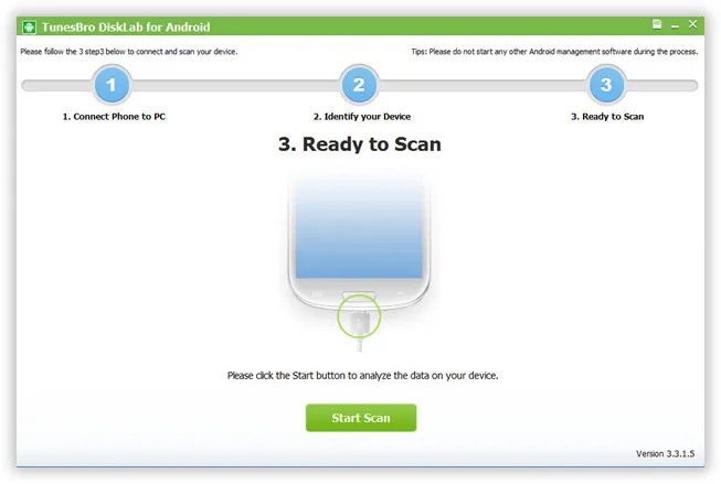 Verlorene Daten scannen