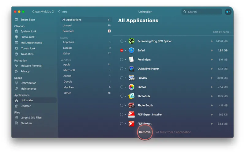 CleanMyMac Deinstallieren