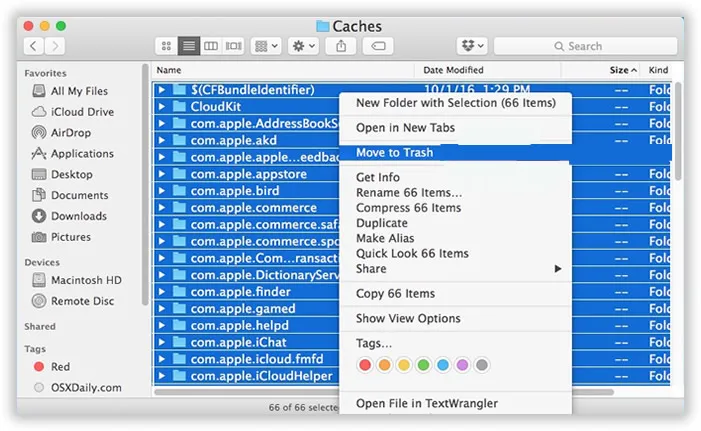 Junkdateien entfernen
