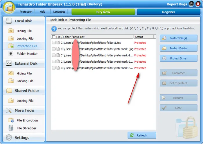 Ordner Unbreak Datei schützen