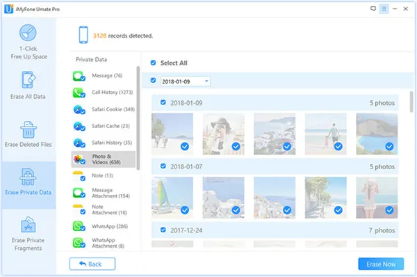 iOS Content Wiper Fotos löschen