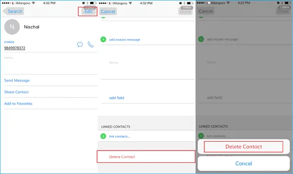Kontakte vom iPhone wiederherstellen