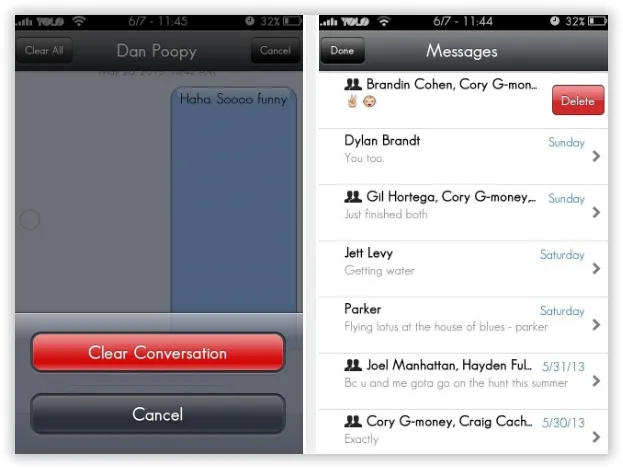 Nachrichten löschen