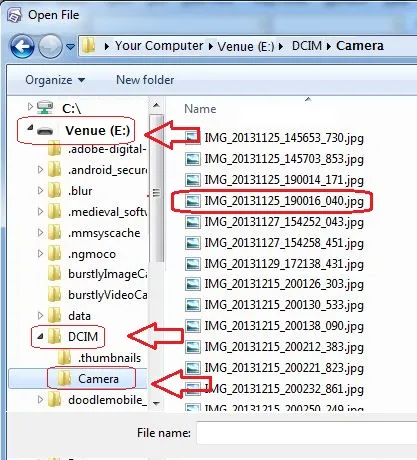 Android-Fotos auf PC herunterladen