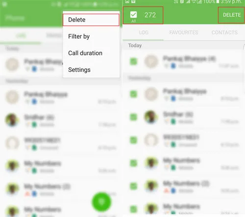 Android-Anrufprotokoll löschen