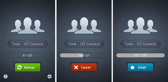 Meine Kontakte Backup-App