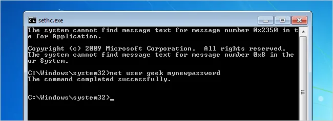 Starten Sie das Zurücksetzen von Windows 7