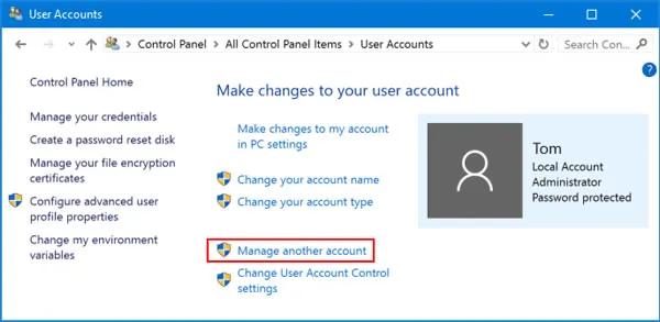 Ändern des Windows-Passworts