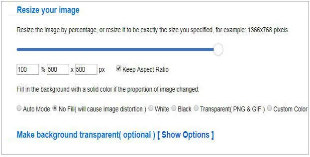 Ändern Sie die Größe Ihres Bildes