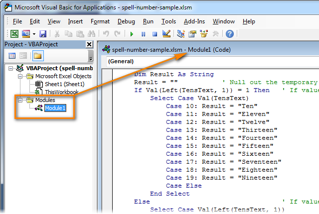 Macro VBA para convertir números en palabras