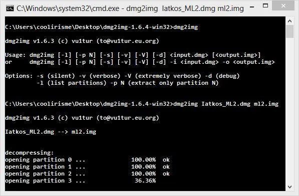 Convertir .dmg en .iso