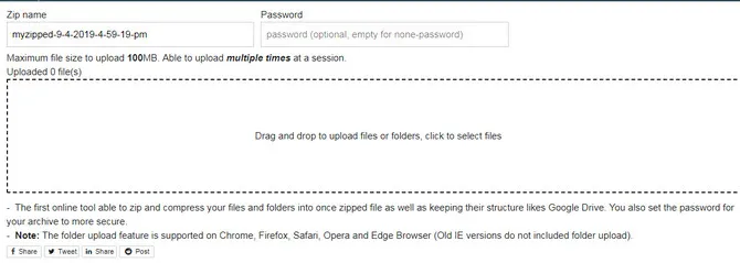 Protéger un zip en ligne