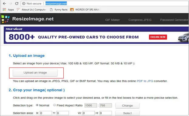 télécharger une image à redimensionner