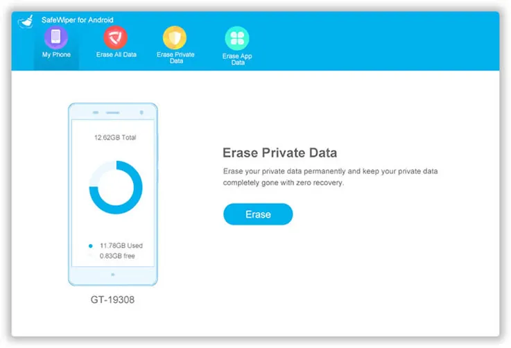 erase private data