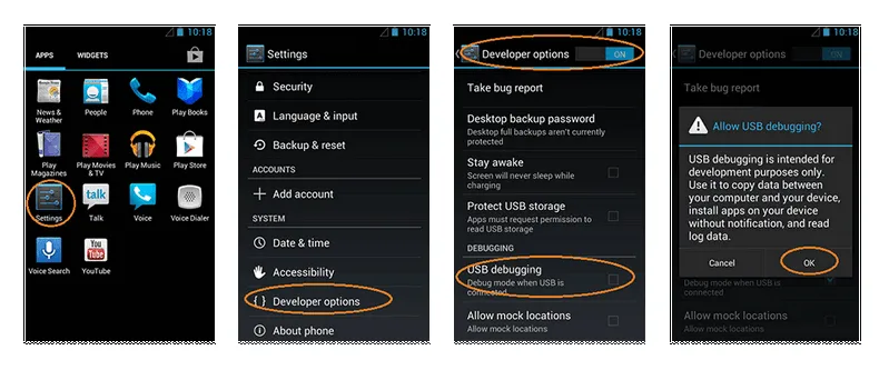  USB debugging on Android 3.0