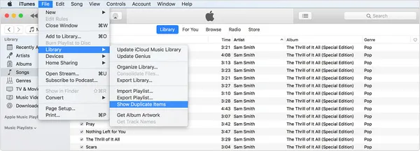 Show Duplicate Songs in iTunes