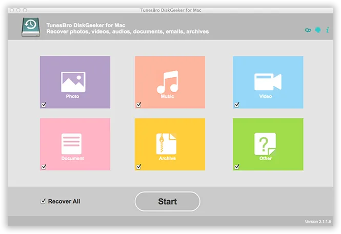 Tunesbro Data Recovery for Mac