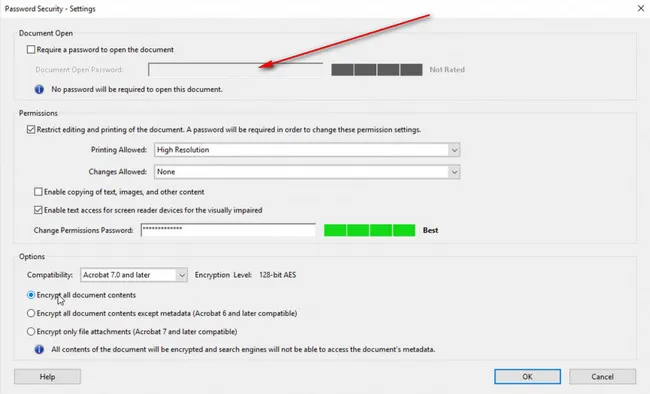 Password Protect PDF File Adobe Acrobate Pro