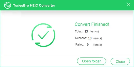 finish convert