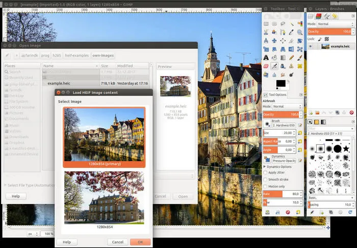 Open HEIF Image on Linux GIMP
