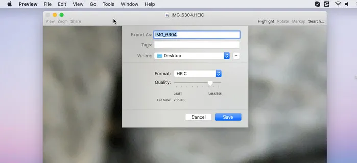 Export HEIC to JPG Preview Mac