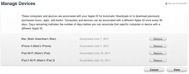 Manage devices in iTunes
