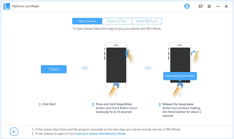 Boot the iPhone in DFU mode