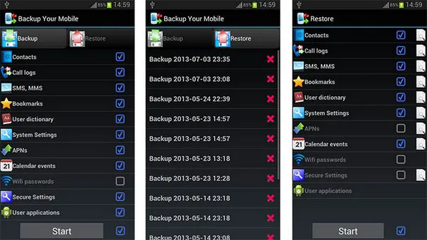 backup your mobile app