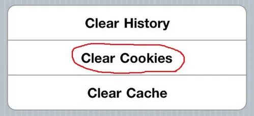 clear browser cookies