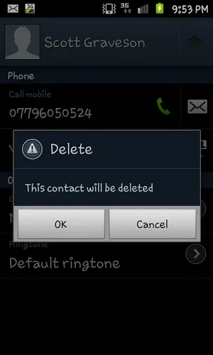 delete samsung contact