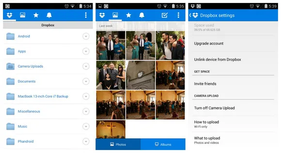 dropbox photo sync