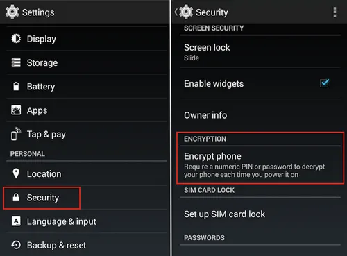 encrypt android