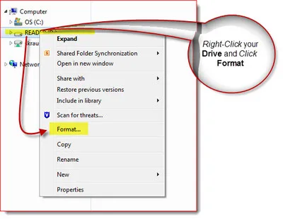 format computer drive