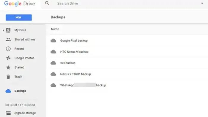 google drive backup