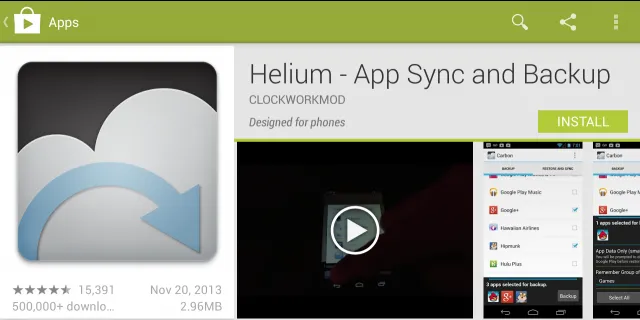 Helium App Sync and Backup