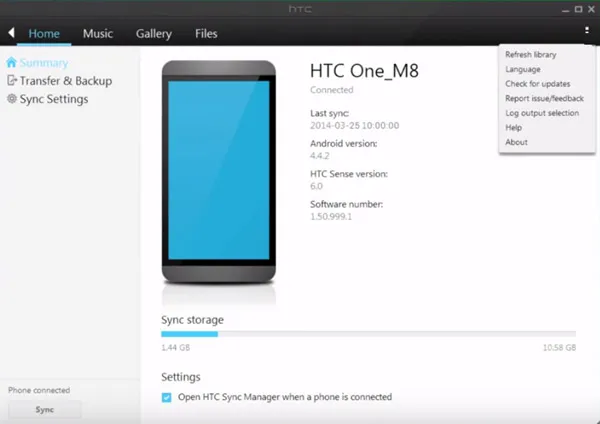  htc sync manager