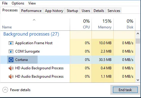 kill a process windows 10