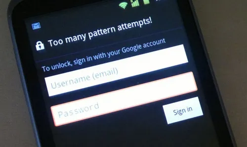 reset lock screen password google account