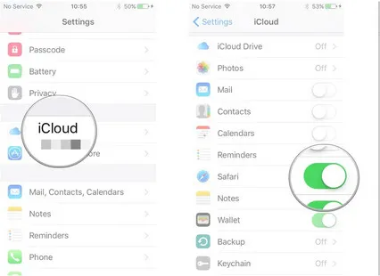 Sync iPhone Notes iCloud