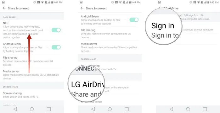 Enable LG AirDrive