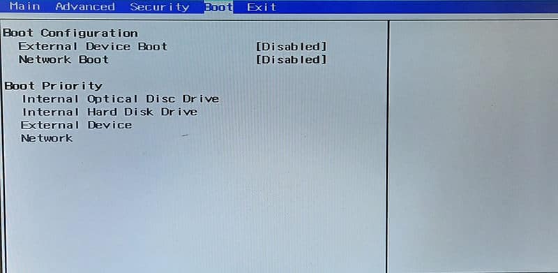 Sony Vaio BIOS menu laden