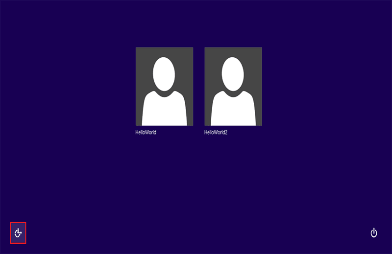 Klik op het pictogram Gemak van toegang om het wachtwoord van Dell te omzeilen
