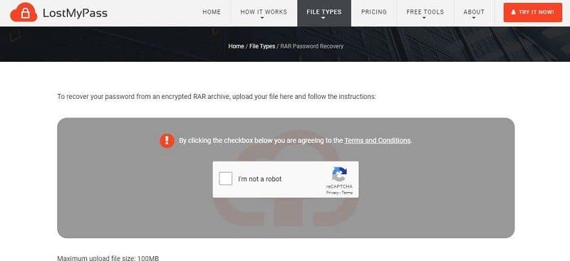 LostMyPass om vergeten winrar wachtwoord te herstellen